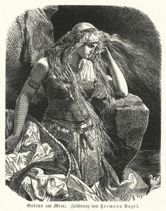 Gudrun au bord de la mer