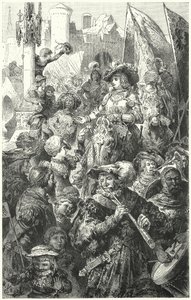 Procession de lansquenets partant pour la guerre, 16e siècle