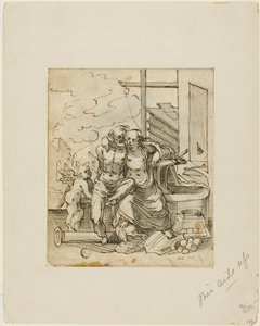 Vénus dans la forge de Vulcain (recto) ; Géométrie (verso) - Hermann Weyer
