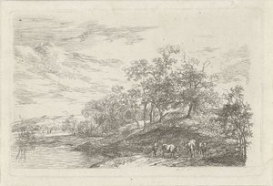 Berger avec trois vaches