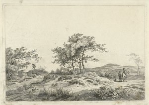 Paysage avec cavalier et piéton - Hermanus Fock