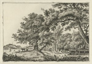 Paysage avec deux vaches à l