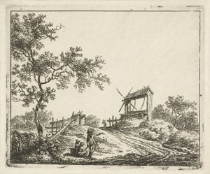 Landschap met waterput