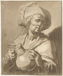 Homme avec une cruche (Le buveur) - Hermanus Fock