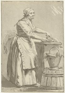 Femme nettoyant du poisson - Hermanus Fock