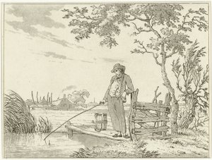 Pêcheur sur un ponton - Hermanus Fock