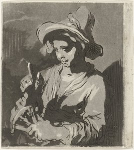 Femme avec éventail