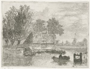 Homme avec un tonneau dans un bateau