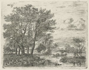 Pêcheurs dans un bateau - Hermanus Jan Hendrik van Rijkelijkhuysen
