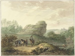 Paysage avec cavaliers