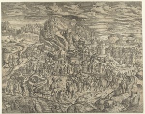 Paysage avec portement de croix