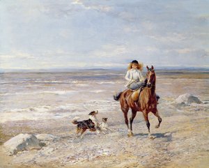 Balade à poney sur la plage