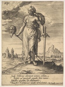 Judith, de Willem van Haecht, Tyrannorum proemia, 1578 - Hieronymous Wierix