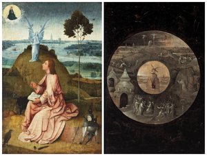 Jean à Patmos / Scènes de la Passion du Christ - Hieronymus Bosch