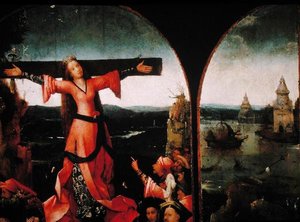 Triptyque de Sainte Libérate (huile sur panneau) (détail)