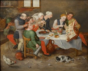 Les Chanteurs de Bacchus, 1580 - Hieronymus, Bosch