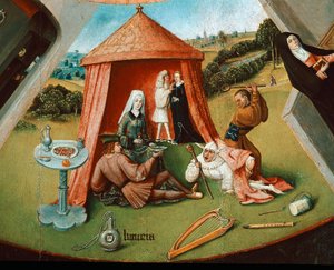 La luxure. Détail de La table des sept péchés capitaux