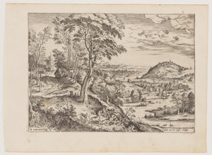 Céphale et Procris, tirés de Paysages avec scènes bibliques et mythologiques - Hieronymus Cock