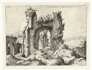 Première vue des Thermes de Caracalla - Hieronymus Cock