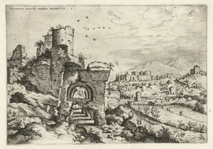 Vue du Palatin sur les Thermes de Caracalla - Hieronymus Cock