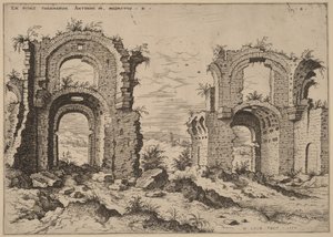 Deuxième vue des thermes de Dioclétien - Hieronymus Cock