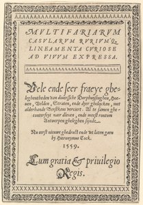 Page de titre pour "Multifariarum Casularum" - Hieronymus Cock