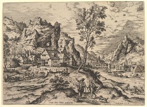 Tobie des paysages avec des scènes bibliques et mythologiques