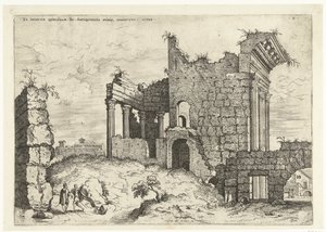 Deuxième vue du Forum Nerva (Ruines antiques romaines) - Hieronymus Cock