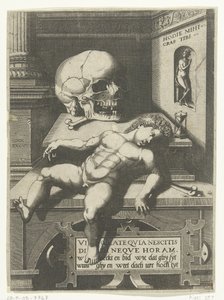 Vanité avec enfant et crâne