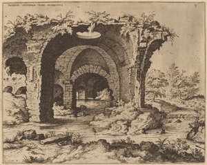 Vue de ruines non identifiées - Hieronymus Cock