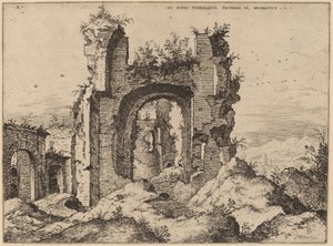 Vue des thermes de Caracalla - Hieronymus Cock