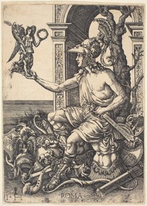 Allégorie de Rome - Hieronymus Hopfer after Giovanni Battista Palumba