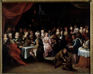 Les Noces de Cana. Peinture de Hieronimus Franck (1578-1628) XVIIe siècle Toulouse, musée des Augustins