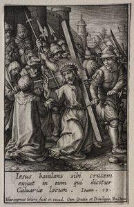 La Passion : Le Christ portant la croix - Hieronymus Wierix