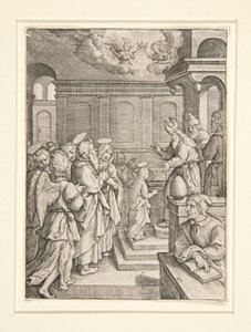 La Présentation de la Vierge, de la série La Vie de la Vierge - Hieronymus Wierix