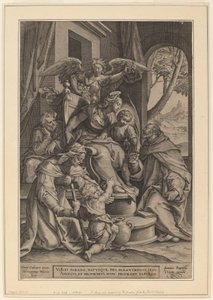La Sainte Parenté - Hieronymus Wierix after Denys Calvaert