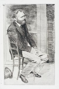 Manet assis, tourné vers la droite - Hilaire Germain Edgar Degas