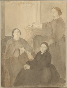 Mme Michel Musson et ses filles Estelle et Désirée - Hilaire Germain Edgar Degas