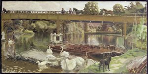 Cygnes, Pont de Cookham - Hilda Carline