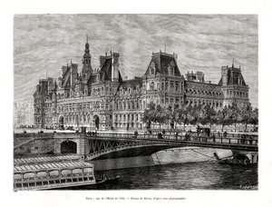 Hôtel de Ville, Paris, France, 1886 - Hildibrand