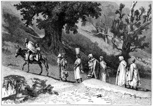 Groupe familial kabyle en voyage, Algérie, vers 1890 - Hildibrand