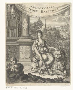 Page de titre pour Index Batavicus, ou Liste des écrivains bataves et hollandais - Hillebrand van der Aa