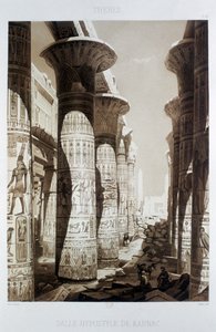 Salle hypostyle, Thèbes, Karnak, Égypte, 1841
