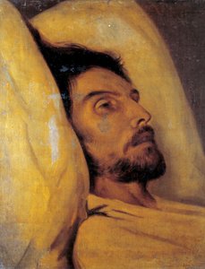 Portrait du journaliste Armand Carrel (1800-1836) sur son lit de mort