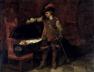 Oliver Cromwell (1599-1658) ouvrant le cercueil de Charles Ier (1600-49) 1831 - Hippolyte (1797 1856) Delaroche