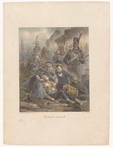 Douleur maternelle (Lithografische schetsen, Croquis lithographiques) - Hippolyte Bellange