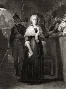 Marie-Antoinette devant le Tribunal Révolutionnaire, 14 octobre 1793, gravée par William French (c.1815-98) - Hippolyte Delaroche