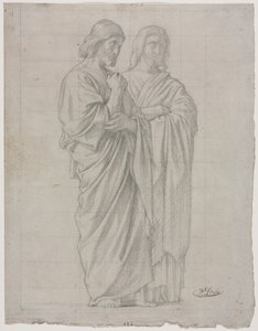 Deux figures debout (Étude pour la section gauche de La Mission des Apôtres)