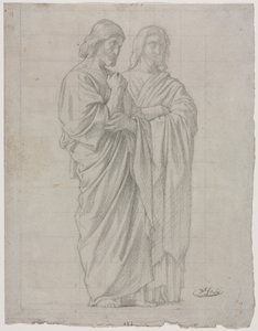 Deux figures debout (étude pour la section gauche de La Mission des Apôtres)