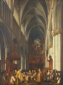 Entrée de Louis XIV (1638-1715) dans la Cathédrale de Saint-Omer, 1839 - Hippolyte Joseph Cuvelier